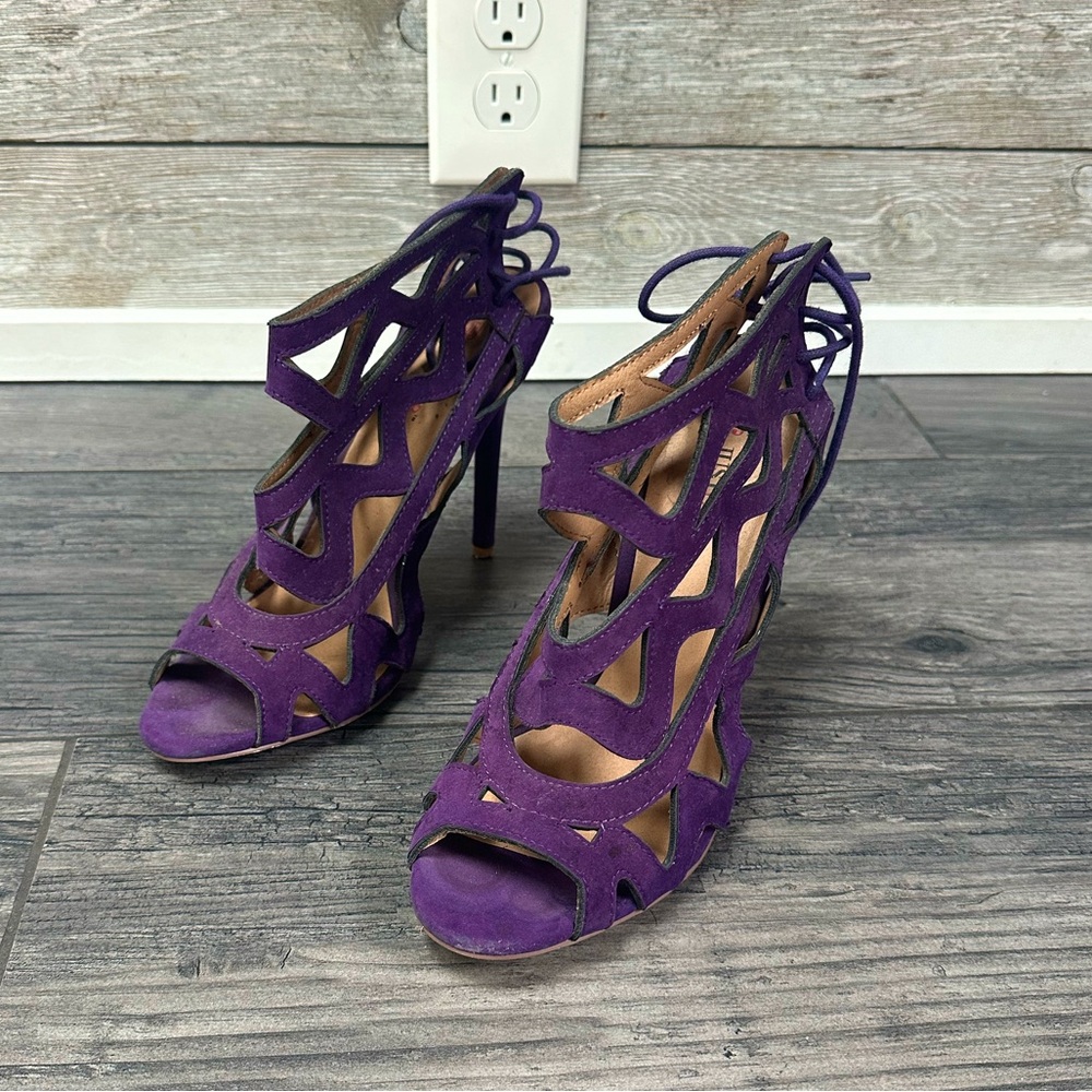Purple Just Fab heels! Worn once to a school dance. Size 8